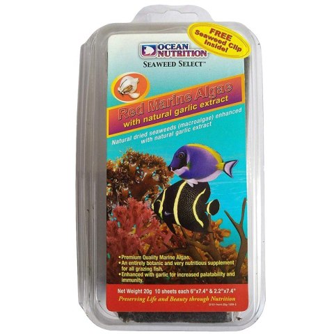 Ocean Nutrition Seaweed Red 20g + Clip - algi z czosnkiem i klipsem Ocean Nutrition Seaweed Red 20g + Clip - algi z czosnkiem i klipsem