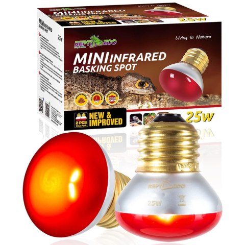 Repti-Zoo Mini Infrared Spot 25W - żarówka grzewcza 2 sztuki Repti-Zoo Mini Infrared Spot 25W - żarówka grzewcza 2 sztuki