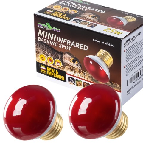 Repti-Zoo Mini Infrared Spot 25W - żarówka grzewcza 2 sztuki Repti-Zoo Mini Infrared Spot 25W - żarówka grzewcza 2 sztuki