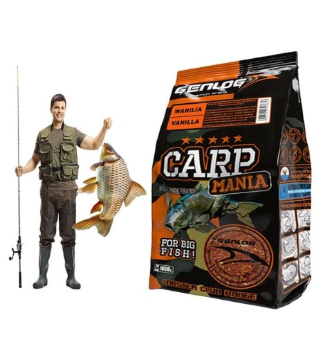 Genlog Carp Mania Wanilia - zanęta na karpie 1kg Genlog Carp Mania Wanilia - zanęta na karpie 1kg