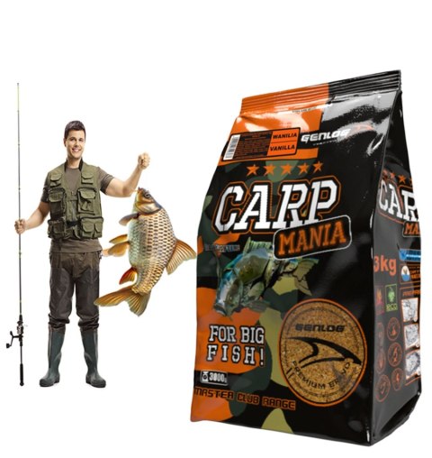 Genlog Carp Mania Wanilia - zanęta na karpie 3kg Genlog Carp Mania Wanilia - zanęta na karpie 3kg