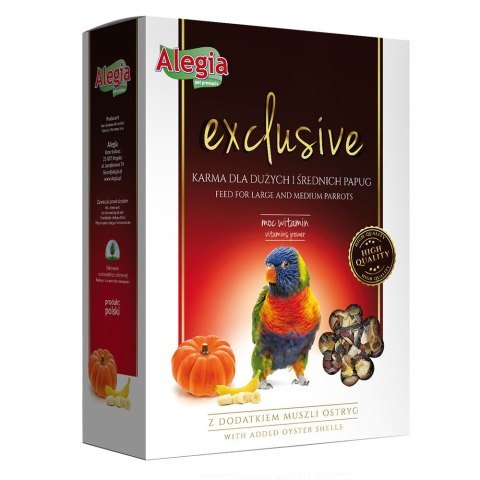Alegia -Exclusive karma dla dużych i średnich papug Alegia -Exclusive karma dla dużych i średnich papug
