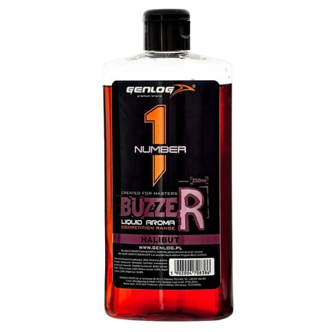 Genlog Buzzer Halibut - płynny dodatek do zanęt 250ml Genlog Buzzer Halibut - płynny dodatek do zanęt 250ml