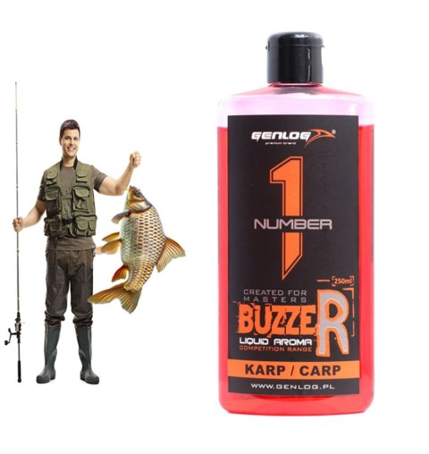 Genlog Buzzer Karp - płynny dodatek do zanęt 250ml Genlog Buzzer Karp - płynny dodatek do zanęt 250ml