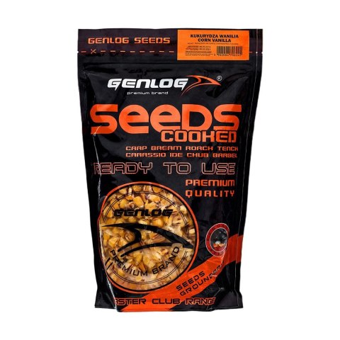 Genlog Cooked Seeds - ziarna wędkarskie, kukurydza wanilia 1l Genlog Cooked Seeds - ziarna wędkarskie, kukurydza wanilia 1l