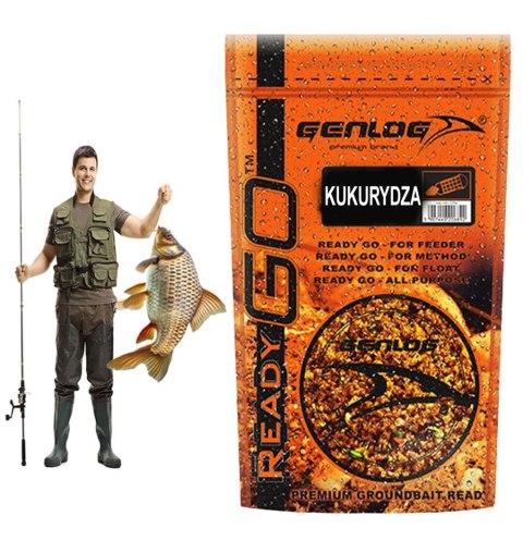 Genlog ReadyGo Słodka Kukurydza - zanęta na ryby 0,8kg Genlog ReadyGo Słodka Kukurydza - zanęta na ryby 0,8kg