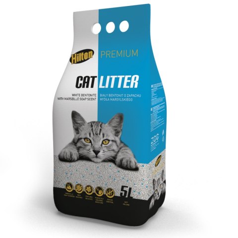 Hilton Cat Litter White Soap 5l - żwirek biały bentonitowy o zapachu mydła Hilton Cat Litter White Soap 5l - żwirek biały bentonitowy o zapachu mydła