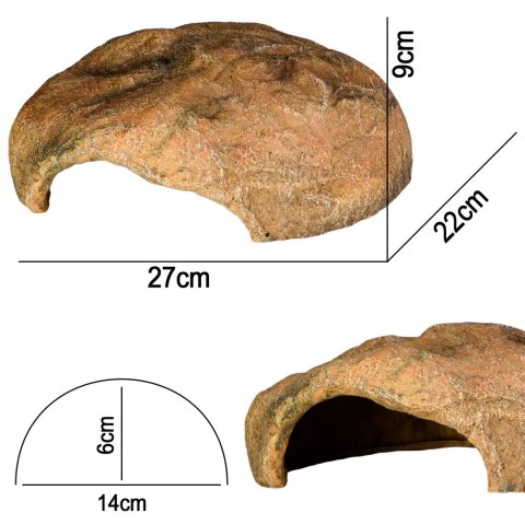Terrario Gecko Cave L - ozdoba do terrarium 27x22x9 cm
