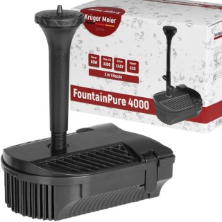Kruger Meier FountainPure 4000 - fontanna, filtr i pompa wody do oczka wodnego