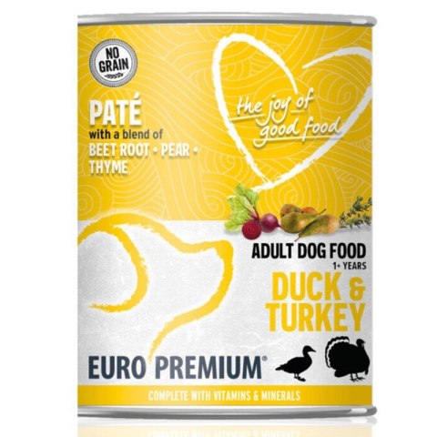 Euro Premium Pate Adult Duck & Turkey - mokra karma dla psa kurczak i indyk 400g Euro Premium Pate Adult Duck & Turkey - mokra karma dla psa kurczak i indyk 400g