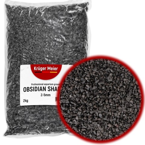 Kruger Meier Obsidian Shadow 2-5 mm - Żwirek akwarystyczny 2 kg